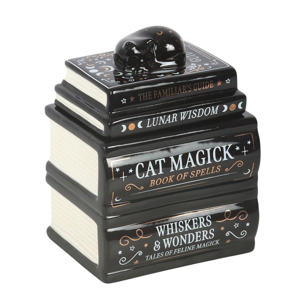 Something Different Bruciatore di oli Stack di Libri Magici per Gatti