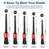 5Pcs Car Cleaning Brush Kit Auto Detail Brushes Dust Brushes for Car Interior Detailing Brush Set Wheel Rims Clean Brush Tools