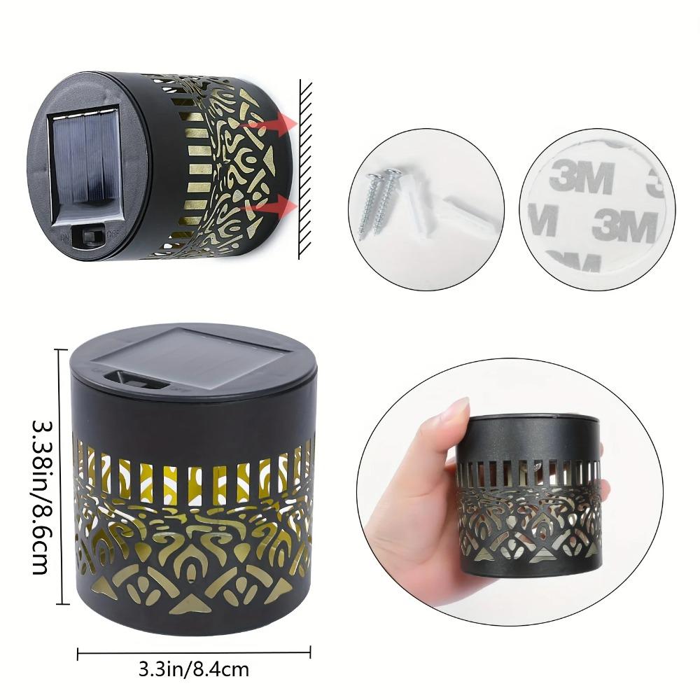 Solar-Powered Datura Lantern Light Wall Lamp Outdoor Garden Patio Walkway Decorations Lighting for Garden Decor