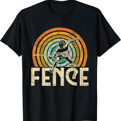 Clôture Rétro Vintage Escrimeur Escrime Épéiste Épée Rapière T-shirt