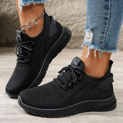 Neue Damen Flache Sneaker Bequeme Leichte Damen Laufschuhe Atmungsaktive Schnürschuhe Freizeitschuhe Mode Mesh Walking Schuhe