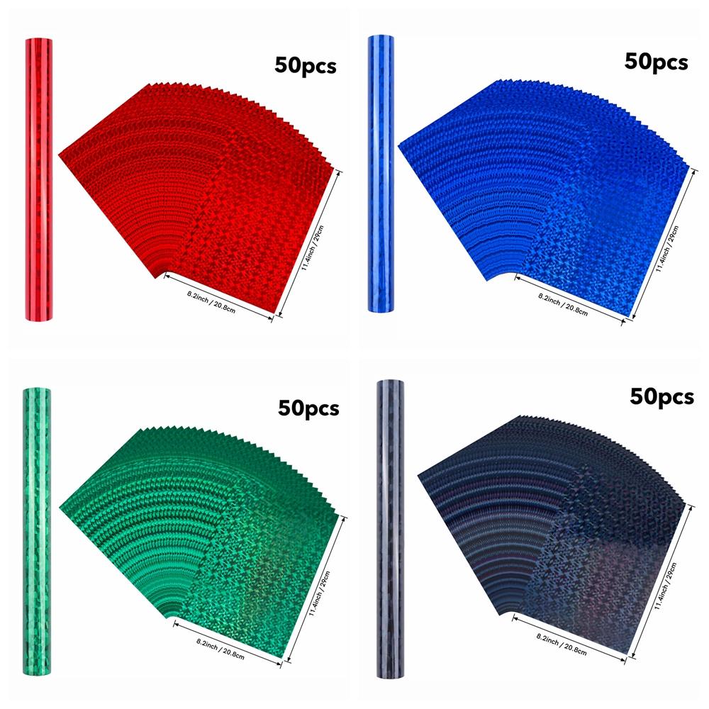 Toner Reactive Foil for Laminator, 4 Assorted Colors Foil Transfer Rolls for Minc Machine&Toner Ink Pen& Deco Gel