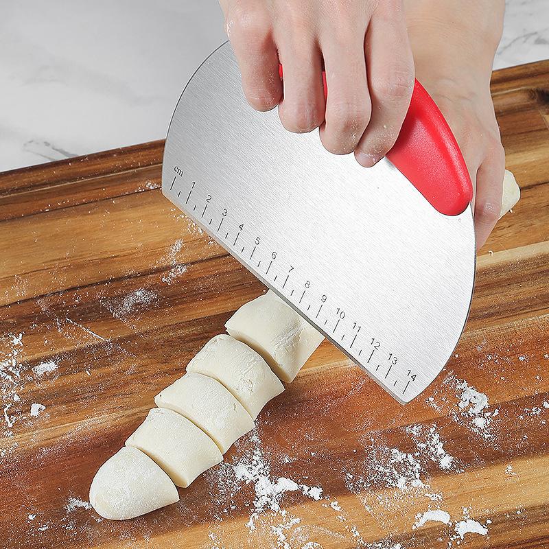 Scaled Flour Dough Cutting Knife, Milk Prick Sugar Non-cutting Knife Baking Tool Wholesale Stainless Steel Single-sided Cutting