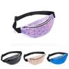 Sleek Geometric Holographic Waist Bags For Women Durable And Stylish Belt Packs