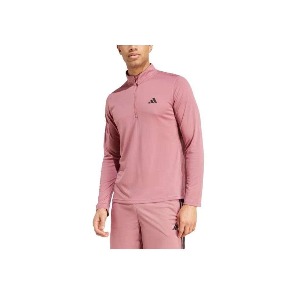 Adidas Train Essentials Comfortable Moisture-Wicking Knit Top Men Tops Deep-Red IW3394