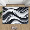Modern Minimalist Geometric Wave Print Doormat Non-Slip Absorbent Indoor Entryway Rug Lines Design Home Decor Carpet for Doorway