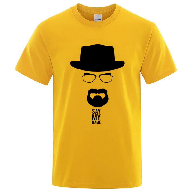 Summer Mens Knit TShirt Top Quality 100 Cotton Breaking Bad Print For Men Oneck Cool Casual Loose Hip Hop Male Tee Top