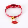 Adjustable Pet Collar With Polka Dot Cute Animal Charm Bell Cotton Cats Dogs Rabbits Bears