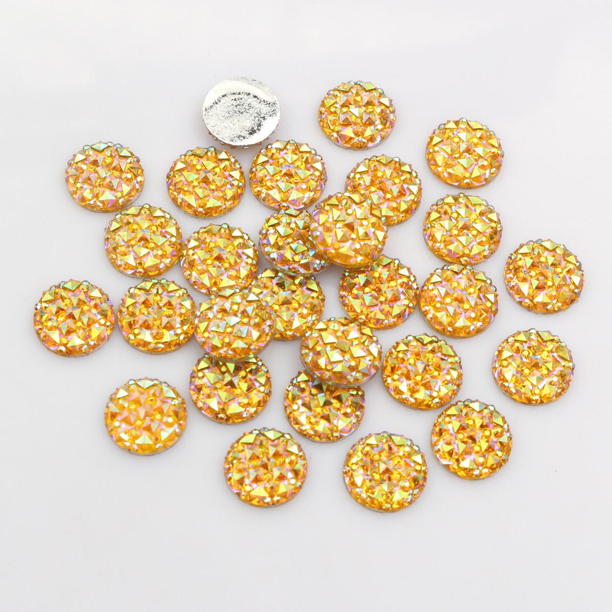 

40pcs 12mm Mix Colors Flat back Resin Cabochons Cameo DIY Jewelry Making Accessories Findings