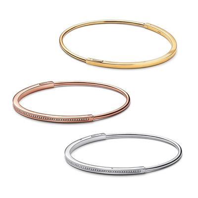 1PCS Modieuze wit verkoperde vergulde armband nieuwe serie ID open klassieke met diamanten ingelegde armband
