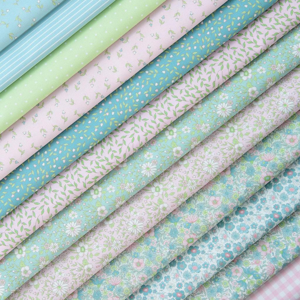 145cm Wide Floral Cotton Poplin Fabric - 40S Pure Cotton for DIY Clothing