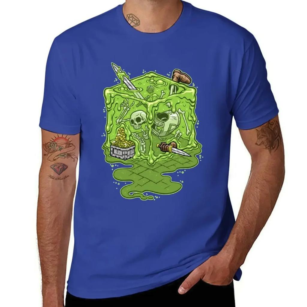 GELATINOUS CUBE! T-Shirt Street Wear Summer Clothes Man Clothes Anime Stuff Men's T Shirts