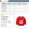 Christmas Kids' Sweater with Cartoon Sleigh, Reindeer & Santa Claus, Pullover Design, Long Sleeve