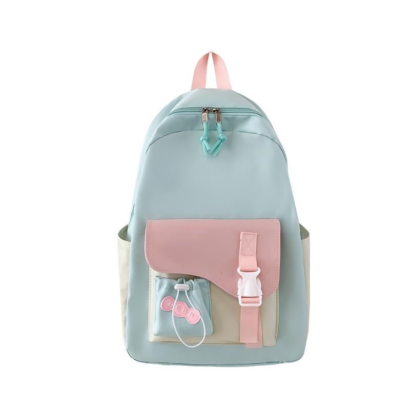 Schoolbag new large-capacity contrasting color schoolbag student versatile Japanese small fresh backpack versatile casual backpack