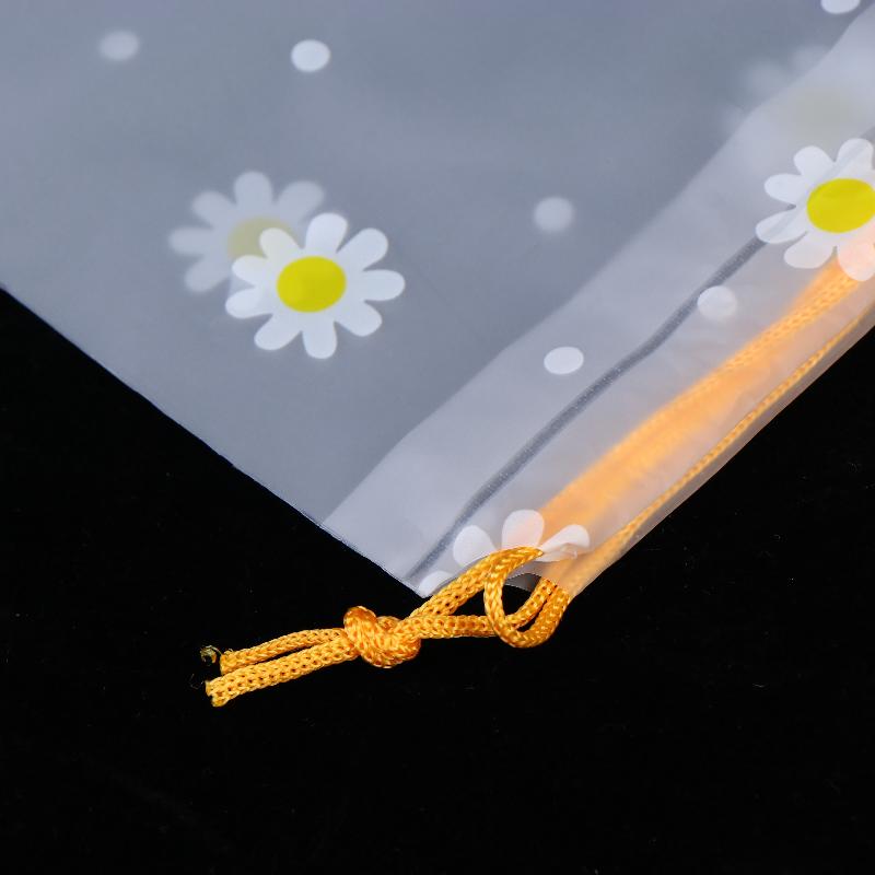 20Pcs Transparent Waterproof Travel Cosmetic Bag Towel Socks Plastic Drawstring Storage Bag Bathroom Transparent Beach
