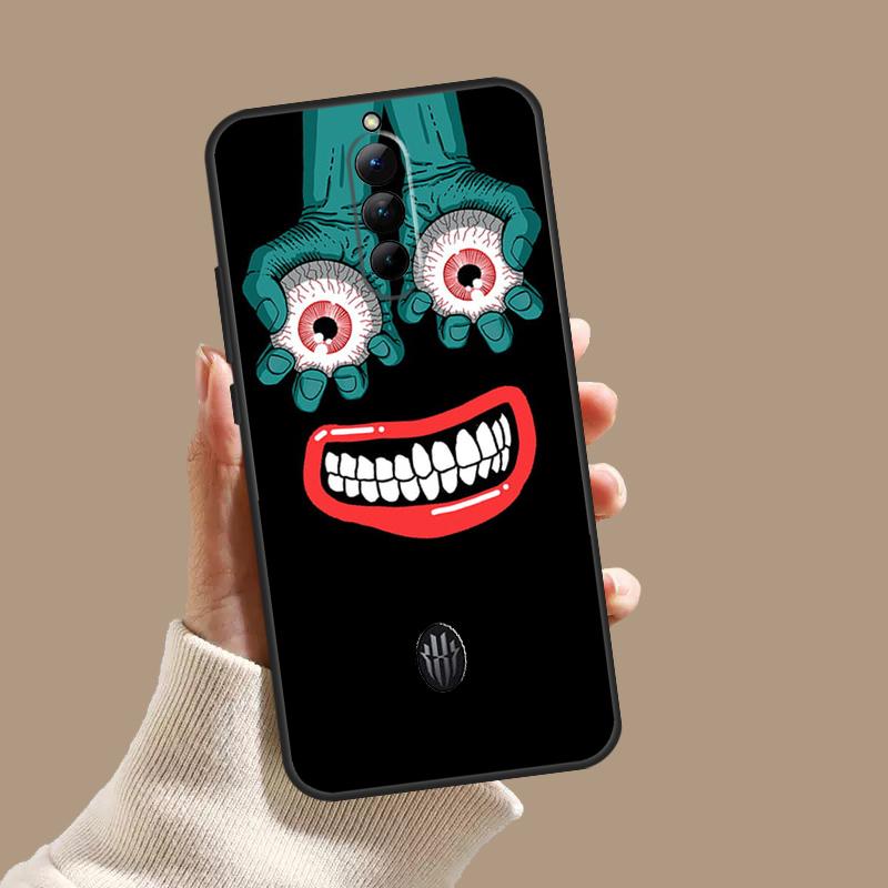 Monster-Auge Hülle mit Griff für ZTE Nubia Red Magic 11 10S 9S 8S 8 9 10 Pro Plus 6 7 6S 7S Pro 5G 6R 10 Air Cover