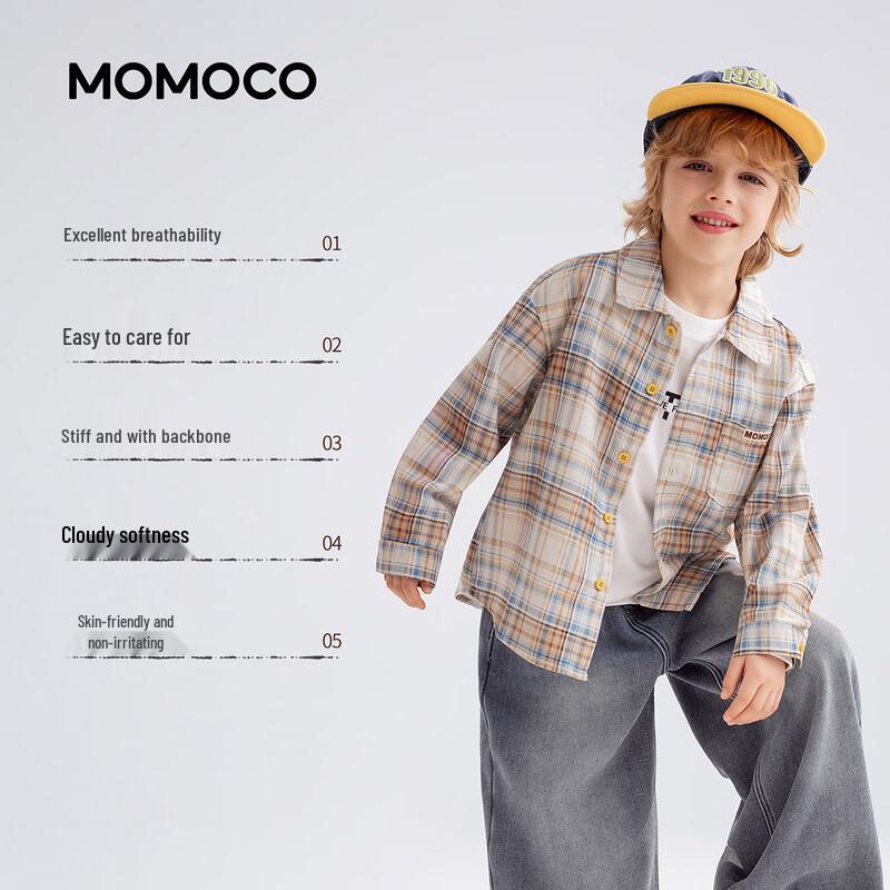 MOMOCO Boys' Fashion Long Sleeve Casual Shirt