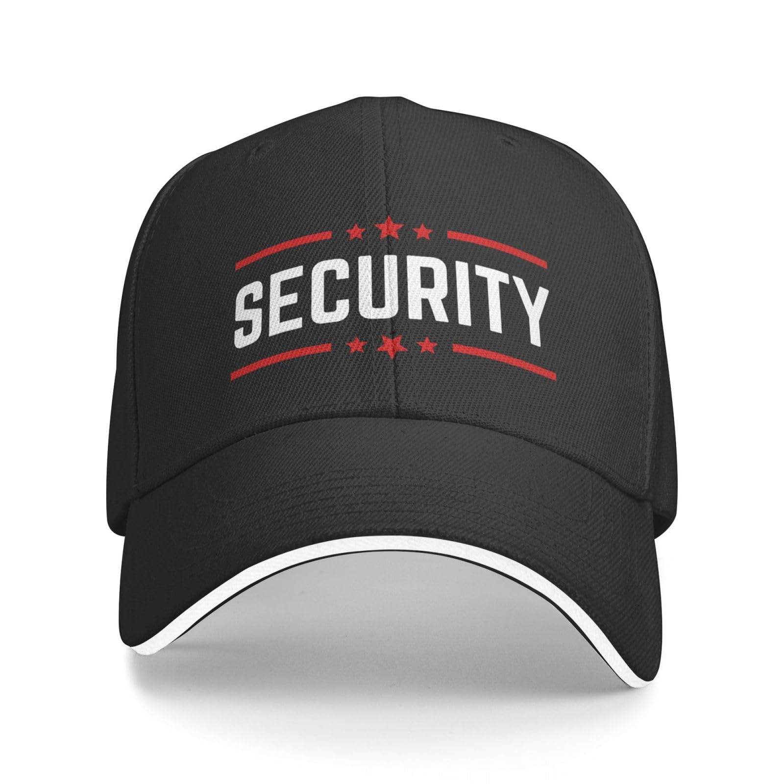 Security Adjustable Baseball Cap Unisex Sandwich Dad Hat Golf Hat One Size чёрный