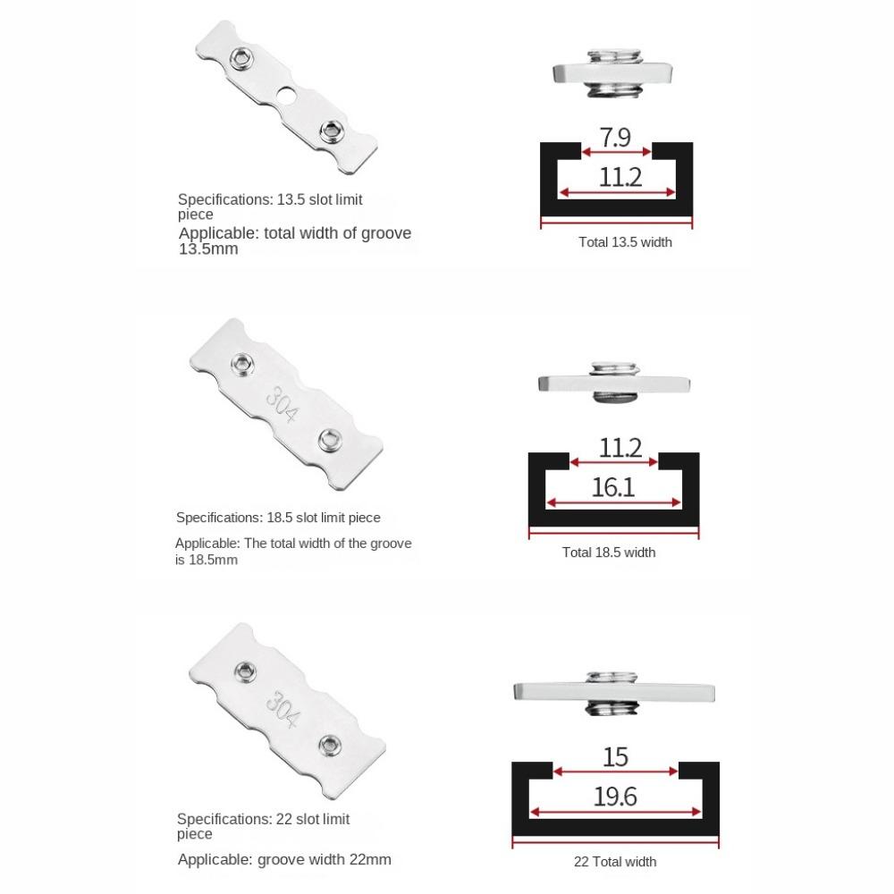 4PCS Stainless Steel Wind Support Limit Plate Window Lock Non Punching Window Limiter Limit Lock Portable