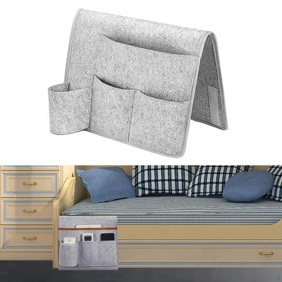 Bedside Bunk Bed Organizer Felt Hanging Storage Bag with Tissue Box, Water , Books Holder for Dorm