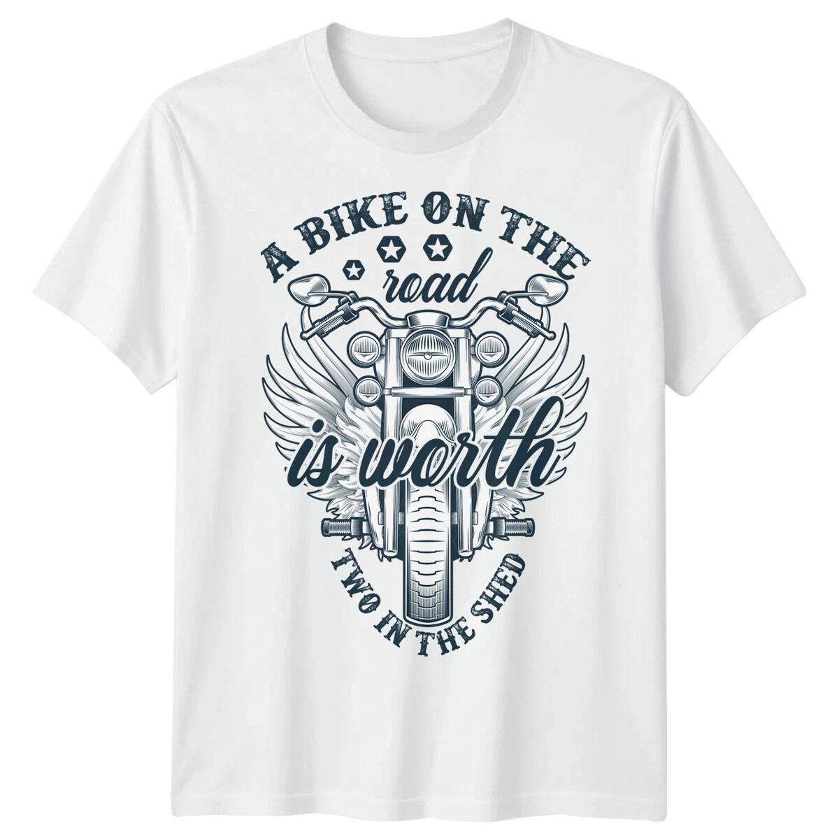 Mens Motorcycle Wings Funny Fathers Day TTshirt Tee Best Dad Ever Papa Life #FD S