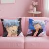 classic anime Gintama Cushion Cover Soft  EasyWash Pillow Case  Versatile for Couch Bed Travel and Office