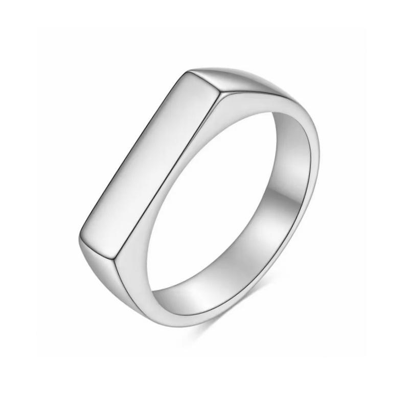 High-End Titanium Steel Ring - Modern Cold-Style Design, European & American Fashion Jewelry