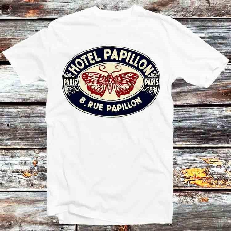 

Hotel Papillon Oldskool Sign Vintage Butterfly T Shirt B1296 L