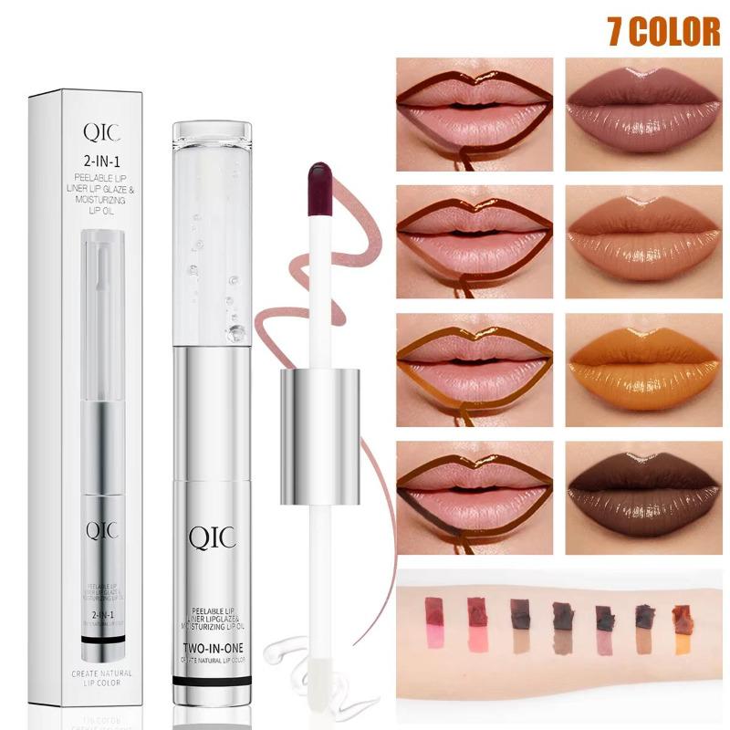 Wasserdichter Lipliner Abziehbarer Tattoo-Lipgloss Langanhaltender Matter Lip Tint Brauner Konturstift Abreißbarer Lippenfleck Kosmetik