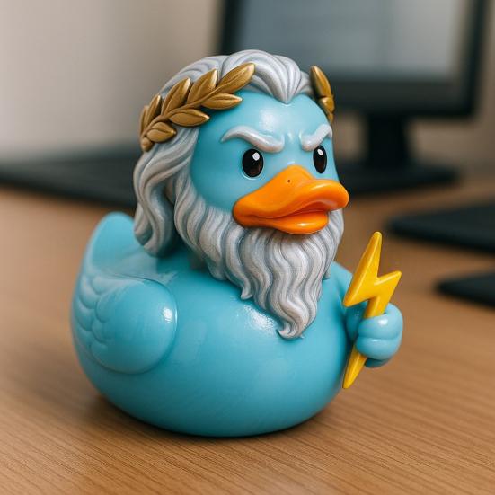 Yousheng Zeus Duck Figurine Greek Mythology Inspired God Duck Resin Statue Sculpture Home Office Bookshelf Desktop Decoration Ornament