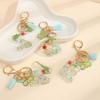 Butterfly Alphabet Key Chain Plant Backpack Decoration Resin Jewelry Pendant  Key Decoration