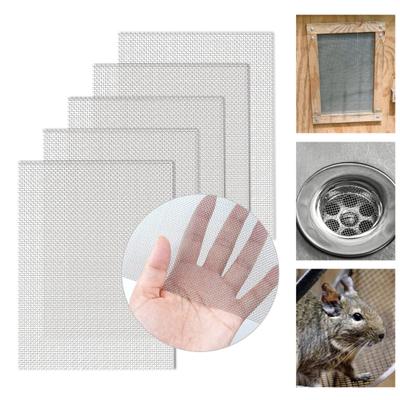 4Pcs Wire Mesh Screen Uniform Weaving Stable Structures Multi-purpose Stainless Steel Square Prevent Mice Metal Mesh Household Use