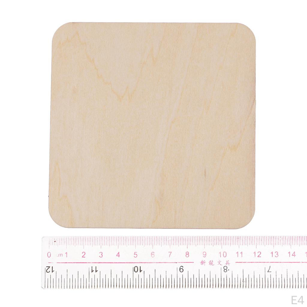 WOODEN SHAPE Square Pieces Decor Plaques