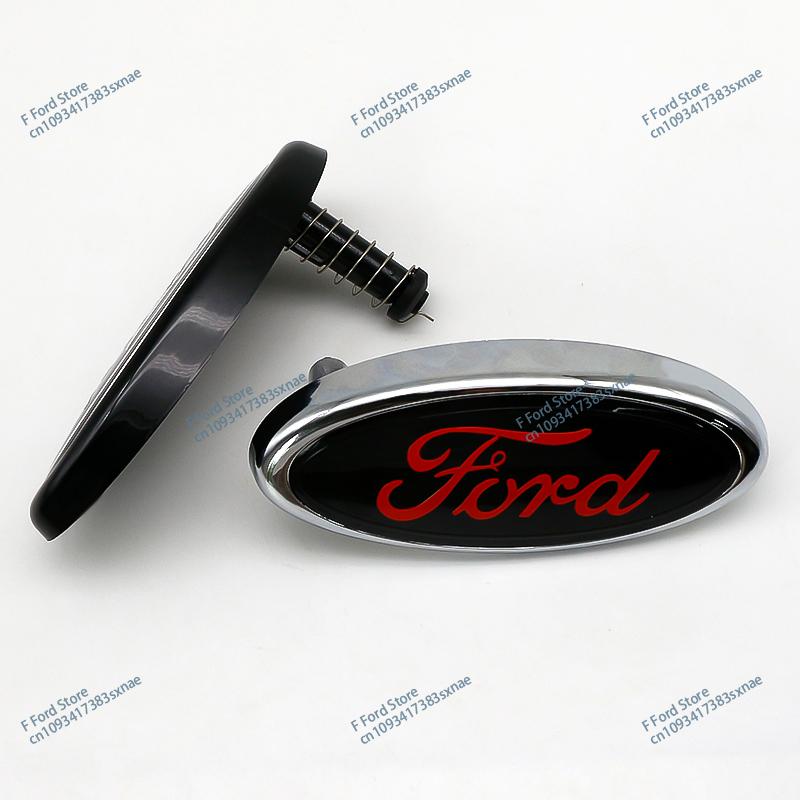 LLI6 14.5cm Car Logo Front Head Hood Bonnet Rear Trunk Badge ABS Emblem For Ford Mondeo Focus Fusion MK2 MK4 F150 F250 Accessories