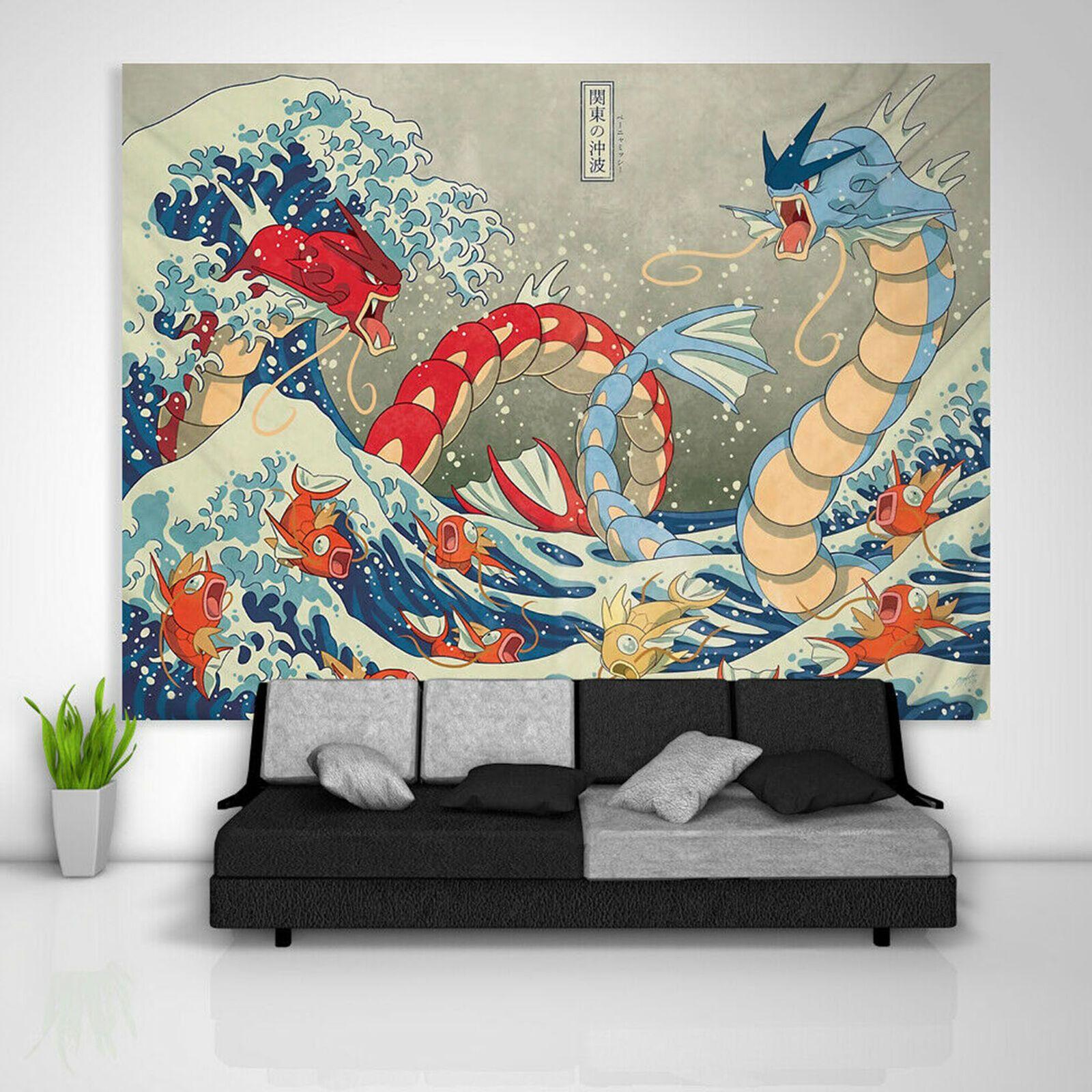 Japanese Gyarados Art Tapestry 75x100