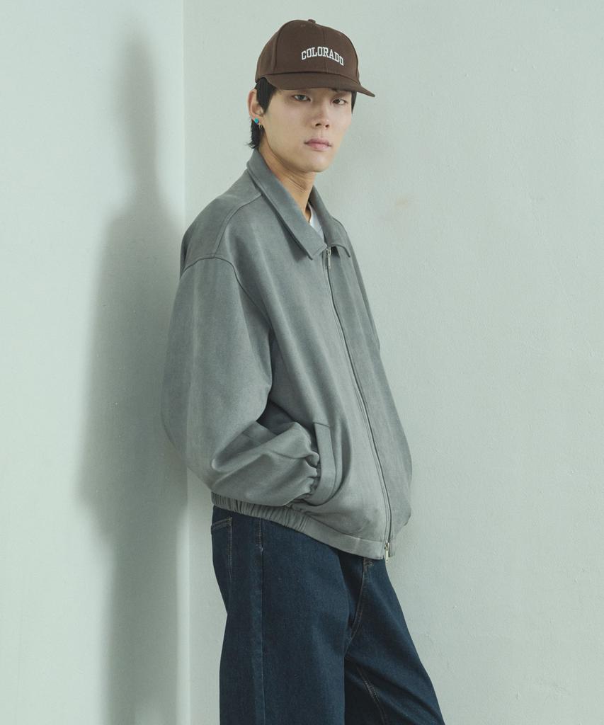 Black Moment Signature Suede Oversized Jacket 2Way [Grey]