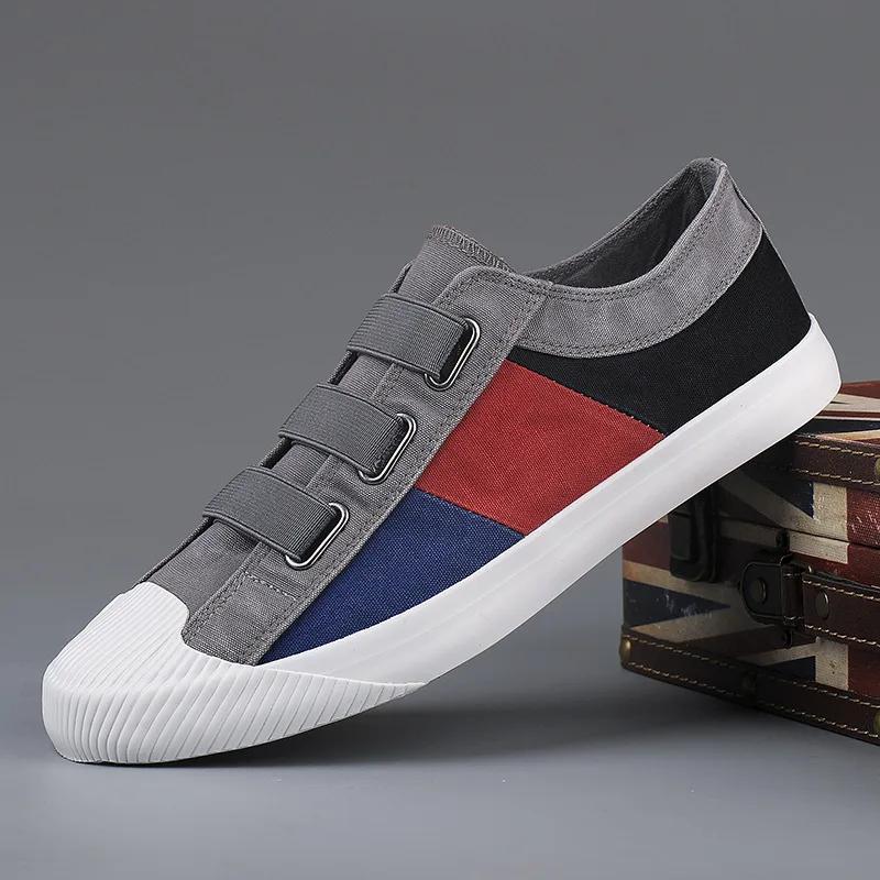 

Fashion Men S Canvas Sneakers Casual Shoes Breathable Flat Buckle Loafers Shoes Summer Autumn Mens Designer Men Board Shoes 38