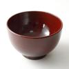 Osaka Choseido Wooden Soup Yamanaka Lacquer Dishwasher-Safe Bowl, Lacquer, 10.5cm Diameter, 250ml, Sabi-Negoro