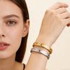 Elegant Non-Fading Gold-Plated Titanium Steel Women's Bracelet, Exquisite European and American Style