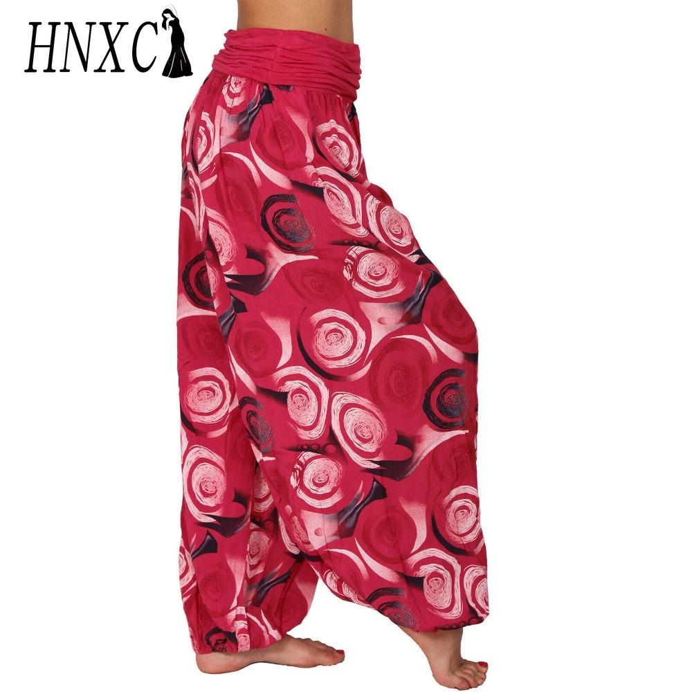 HNXC 15 Culori Pantaloni Lungi Casual Elastici Talie Mărime Mare Imprimeu Drept Largi Pantaloni Lungi Haren