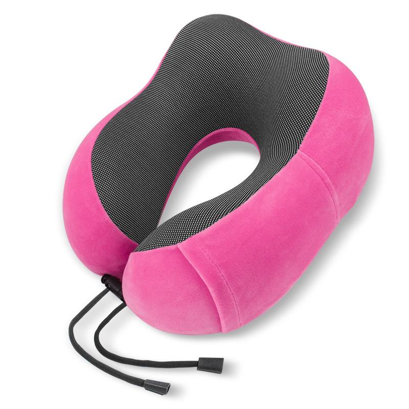 Memory Cotton U-shaped Travel Pillow Ergonomic Compliance Aircraft Office Headrests Relieve Neck Pressure with A Variety of Colors To Choose From