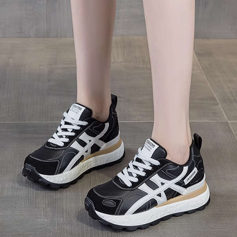 Inner Height Increase Mesh Breathable German Training Shoes Women's New Spring and Autumn Thin Versatile Casual Forrest Gump Sports Shoes