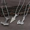 Evil Eye Repellent Jewelry 3Pcs Viking Necklace Hammer Spearhead Ax