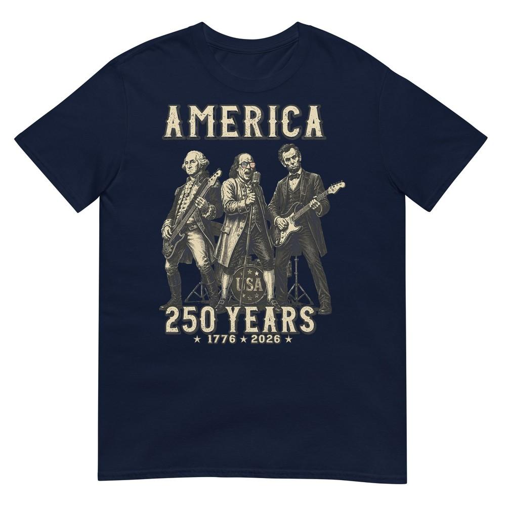 Franklins Founding Fathers Band 250 Years Usa Tshirt S