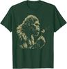Blowing Wishes Funny Bigfoot Blowing Dandelion Vintage Art T-Shirt
