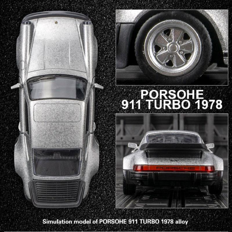 Porsche 911 Turbo 1978 Classic Retro Supercar Simulation Diecast & Toy Vehicle RMZ City 1:36 Alloy Car Model Gifts For Children