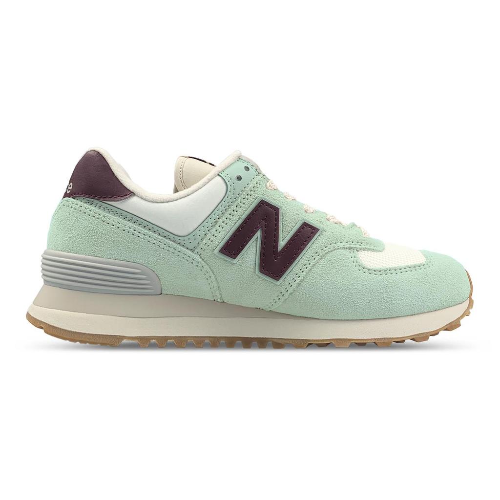 New Balance NB 574 Abrasion Resistant Low Top Running Shoes Women's Green Brown WL574RCF(Team652-NB)