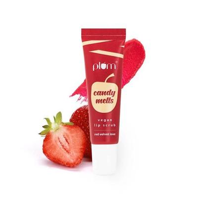 Candy Melts Scrub Labbra Vegano | Red Velvet Love | Ripara Labbra Secche e Screpolate | Con Oli e Cere Vegetali | 100% Vegano | 12g