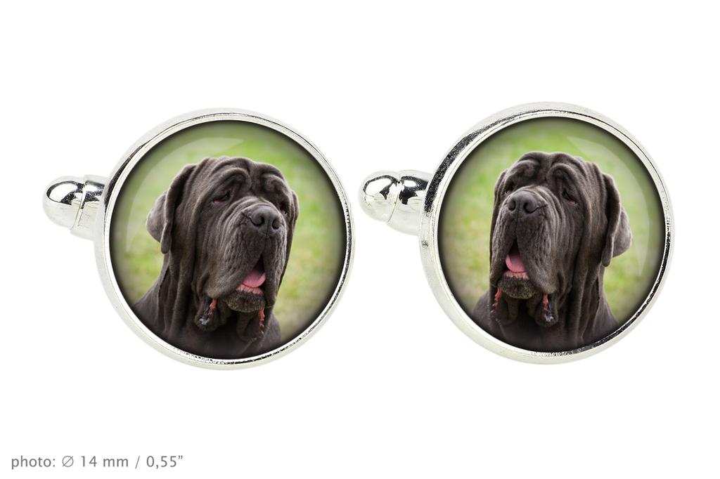 Neapolitan Mastiff, Mastino Napoletano - cufflinks in a box, handmade jewelry, product of the Art-Dog brand