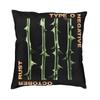 O Type Negative Square Pillow Case Home Decorative Heavy Metal Rock Band Logo Cushions Throw Pillow Sofa Doublesided Printing
